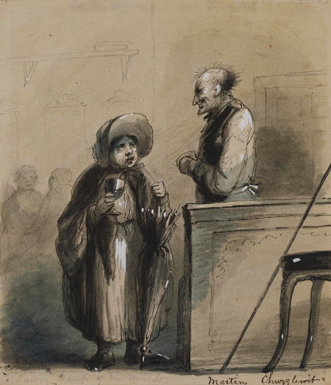 Sairey Gamp og herr Mould av Alfred Jacob Miller