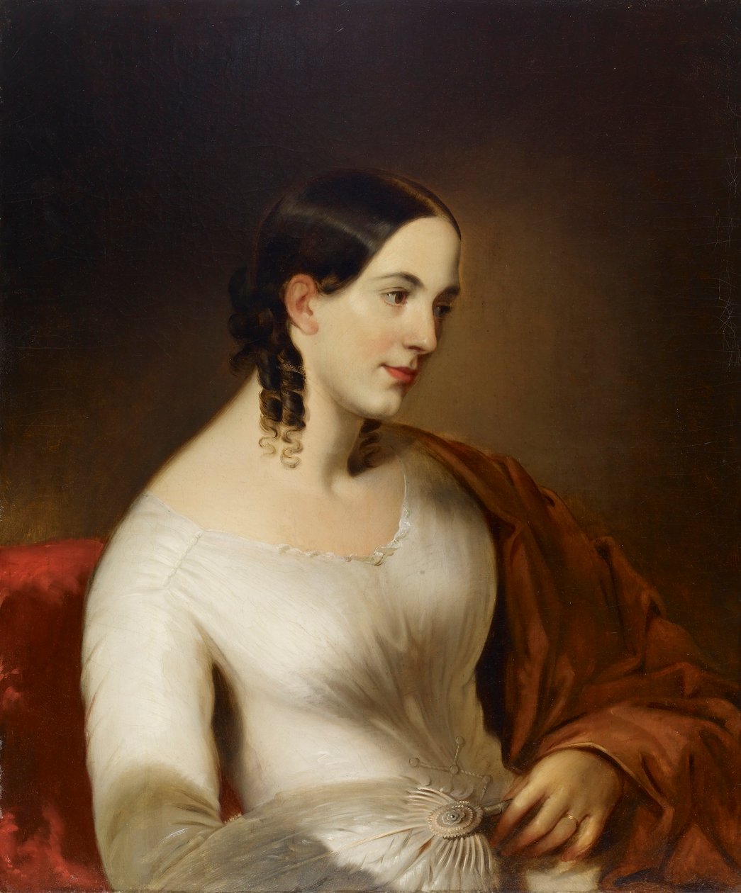 Sarah Malvina Allen Heald (fru Wm. Henry Heald) (1824-1854) av Alfred Jacob Miller