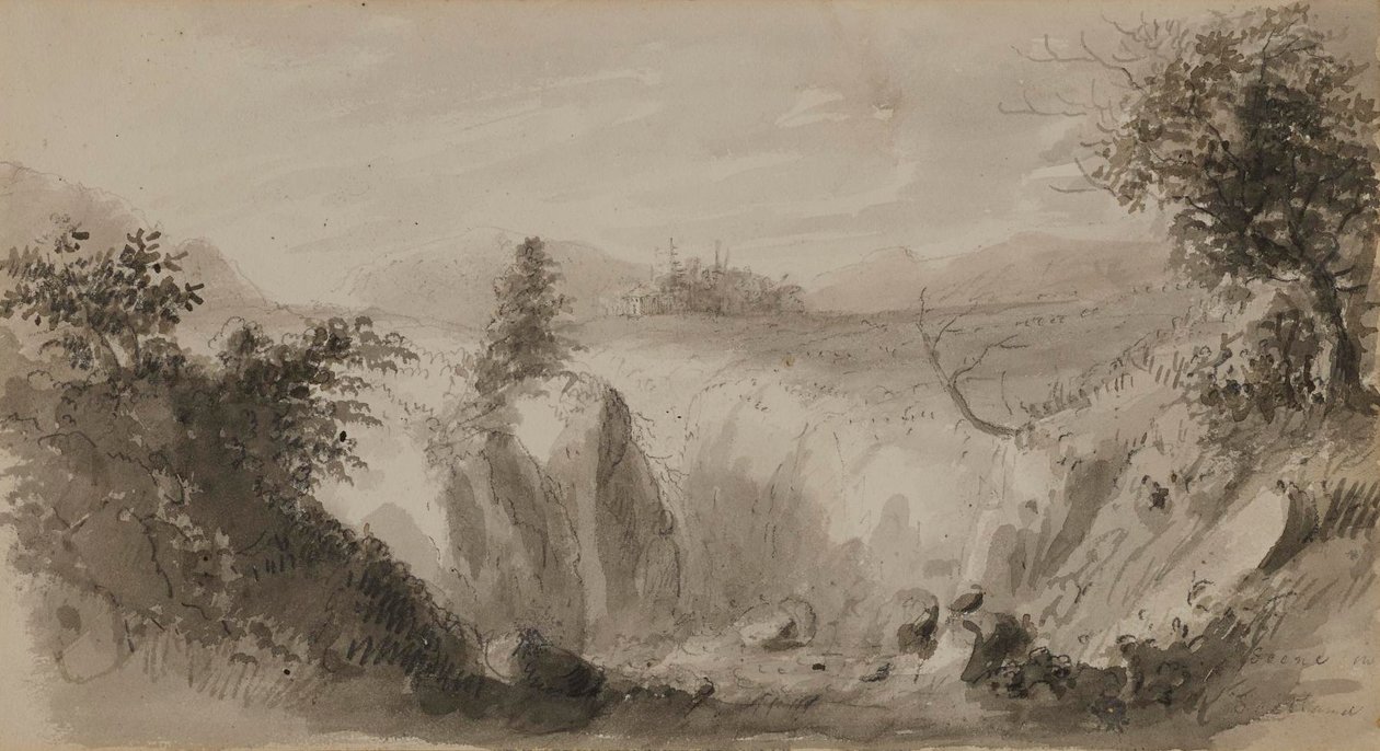 Scene i Perthshire, Skottland av Alfred Jacob Miller