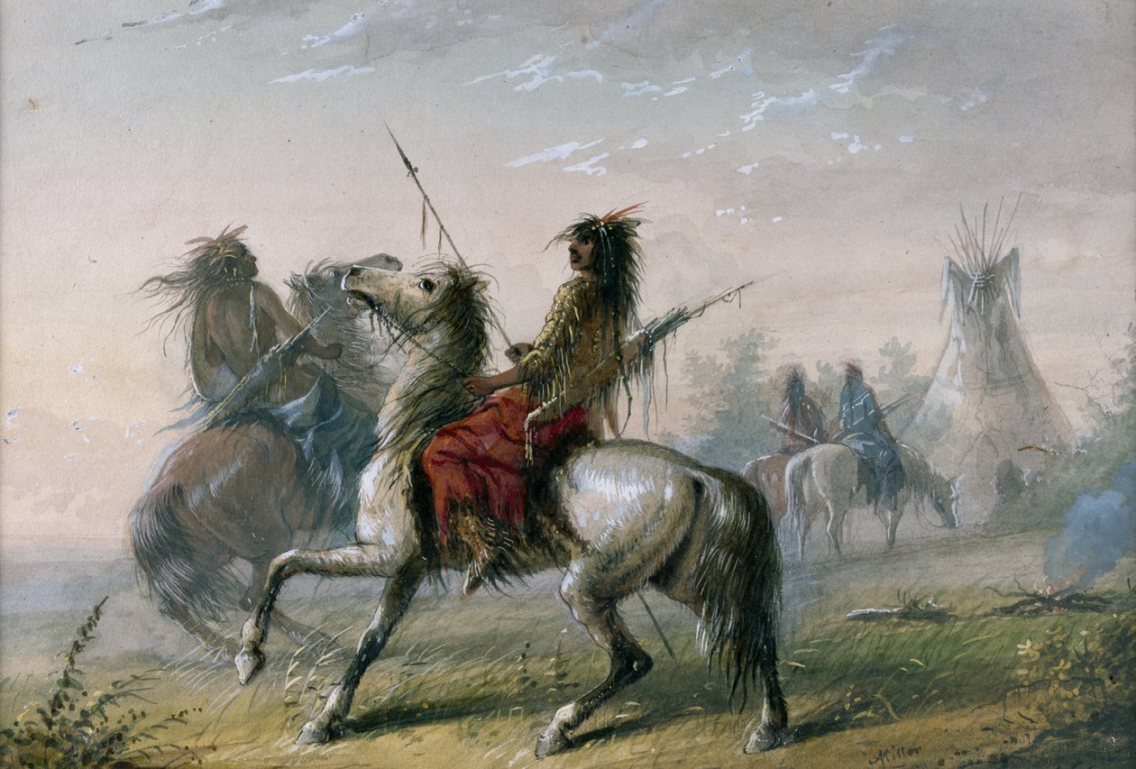 Snake-indianere av Alfred Jacob Miller
