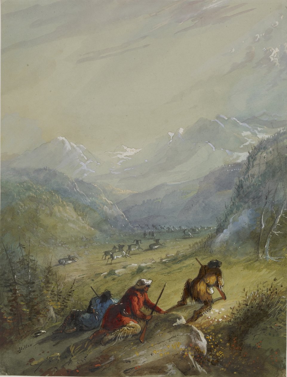Argali - fjellsau av Alfred Jacob Miller