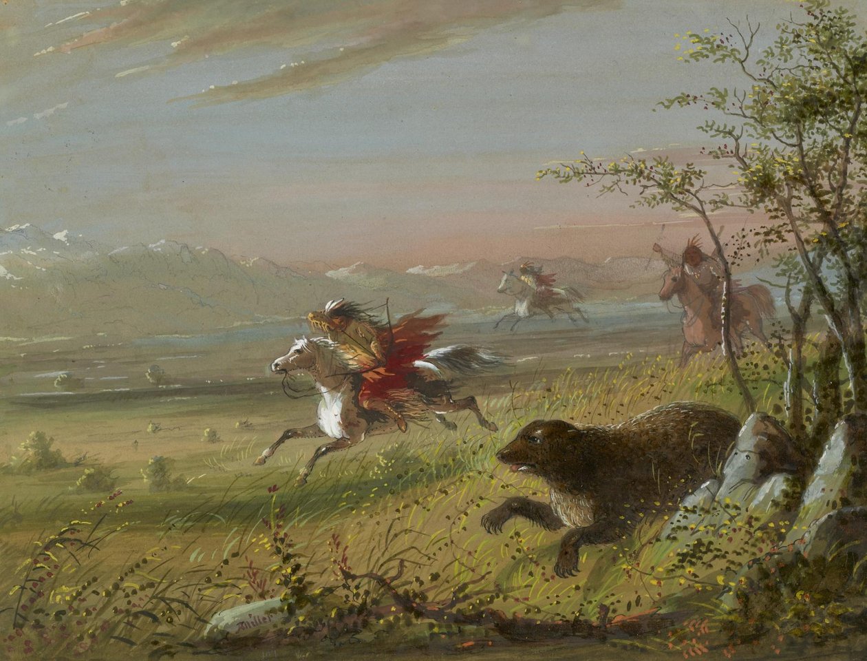 Grizzlybjørnen av Alfred Jacob Miller