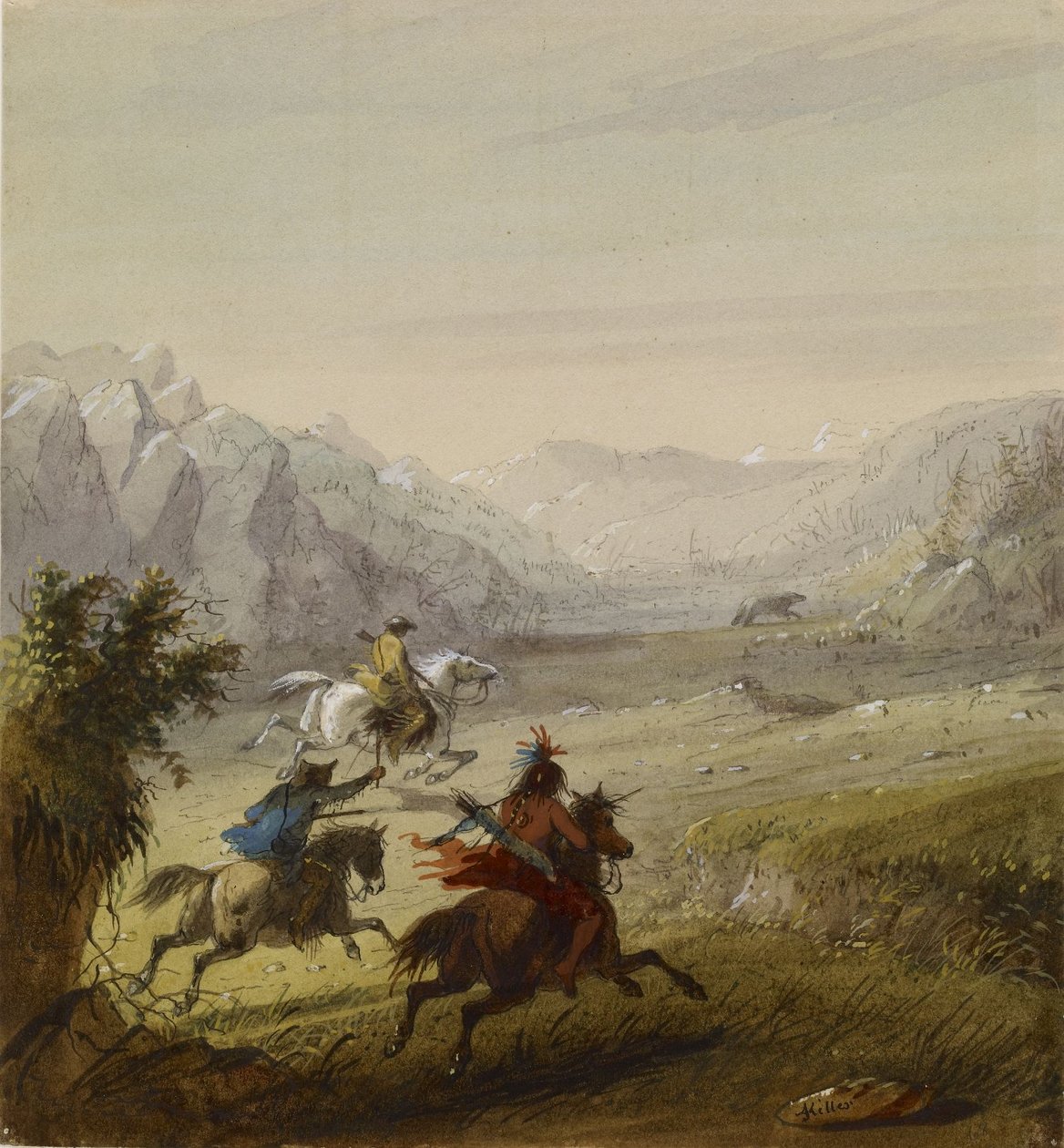 Grizzlybjørnen av Alfred Jacob Miller