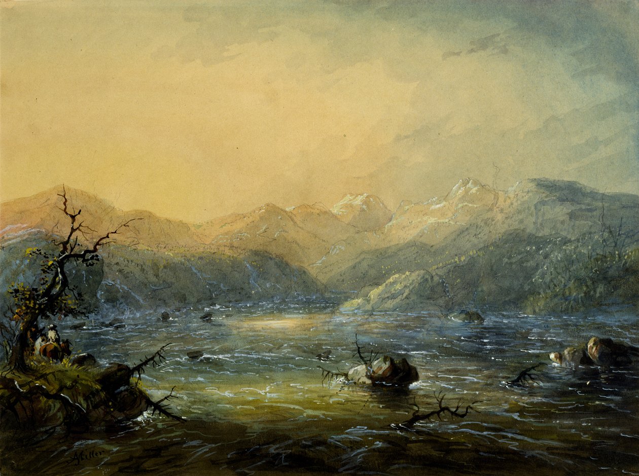 Fjellbekken av Alfred Jacob Miller