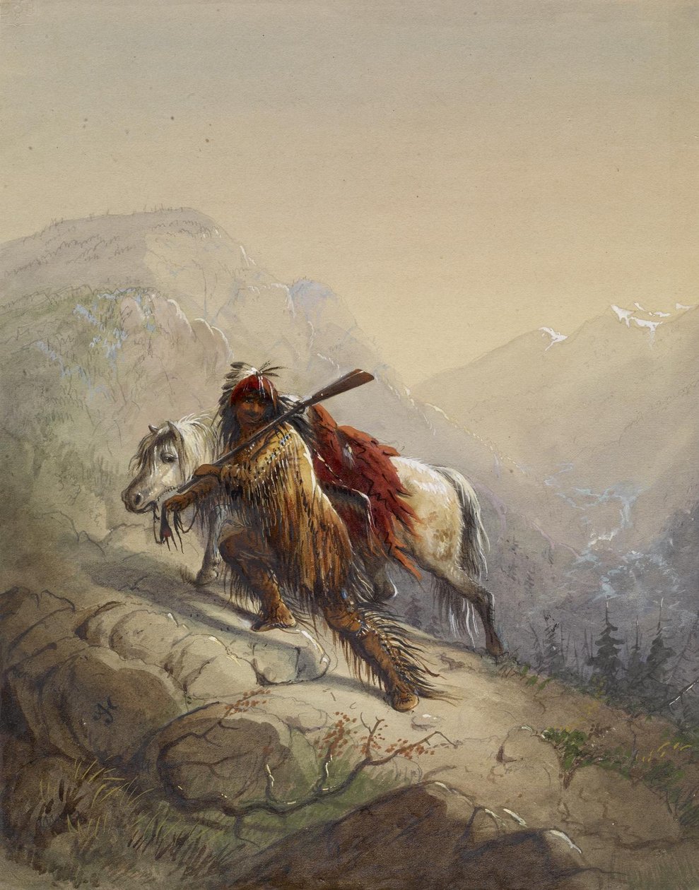 Hårlokken fra issen av Alfred Jacob Miller