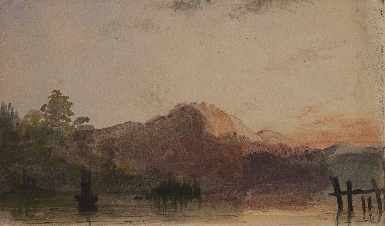 Utsikt over et fjell av Alfred Jacob Miller