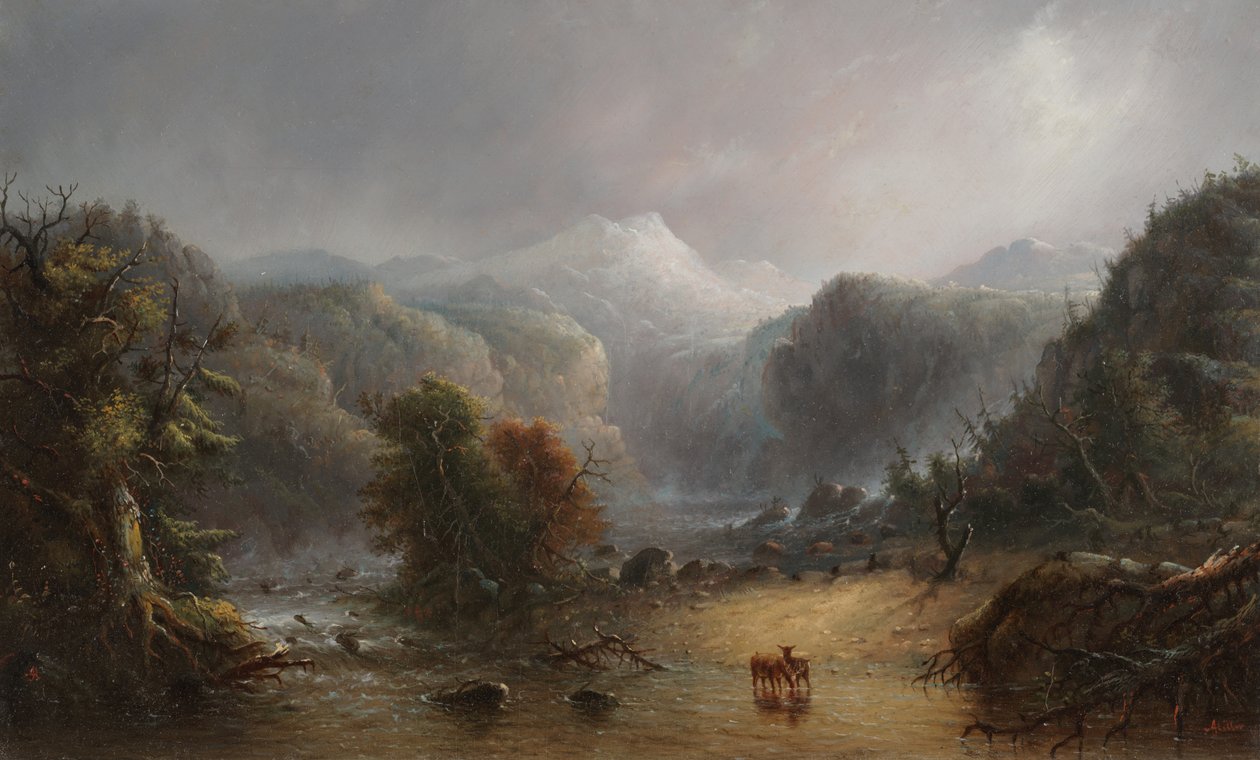 Where the Clouds Love to Rest, ca. 1850 (olje på panel) av Alfred Jacob Miller
