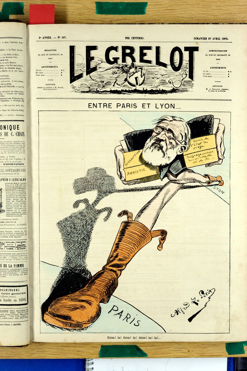 Omslag til "" Le Grelot"", nummer 107, Satirical in Colors av Alfred Le Petit