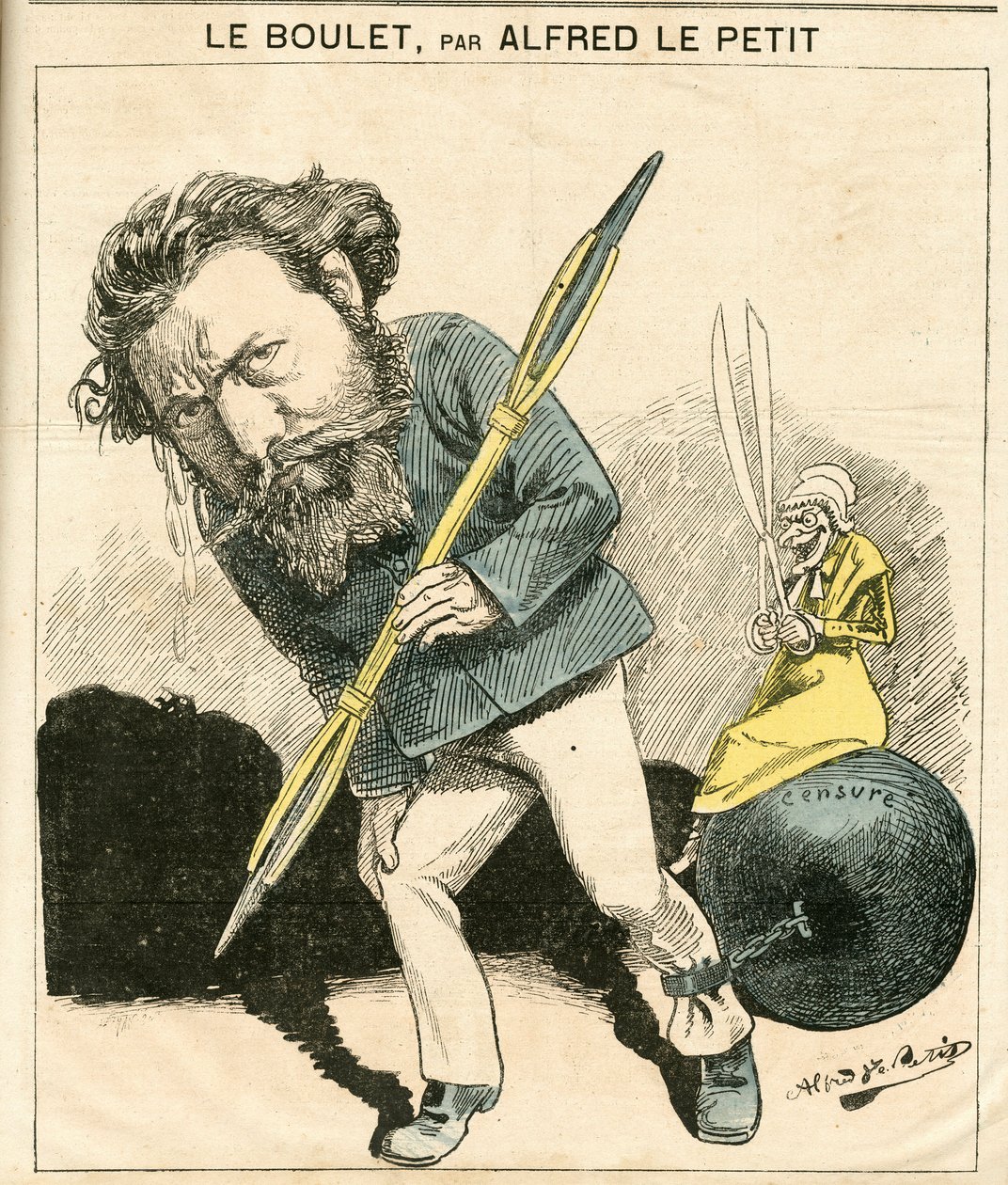 Omslag til ""Le Grelot"", nummer 119, Satirical in Colors av Alfred Le Petit