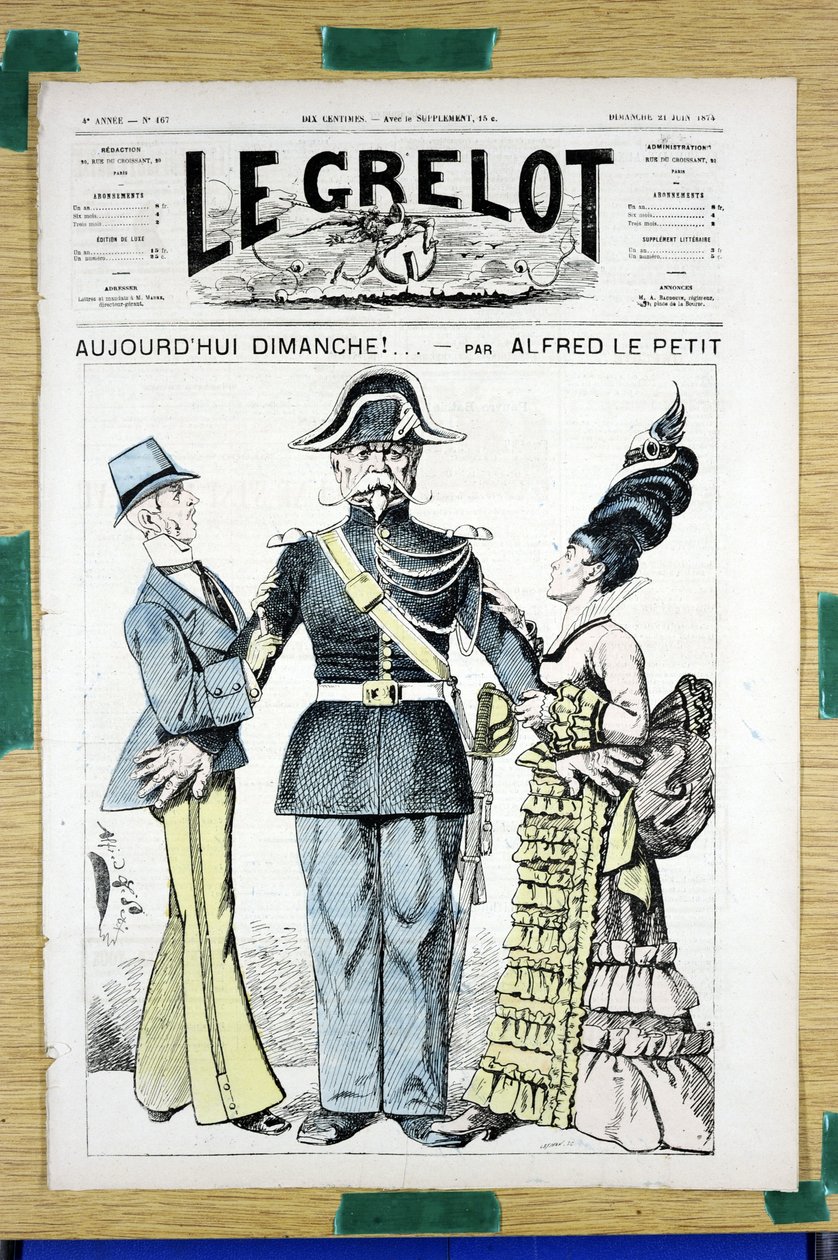 Omslag til "" Le Grelot"", nummer 167, Satirical in Colors av Alfred Le Petit