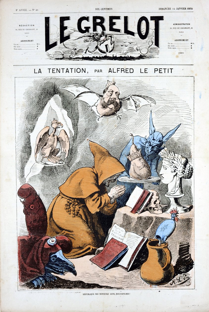 Omslag til "" Le Grelot "", nummer 40, Satirique en Couleurs av Alfred Le Petit