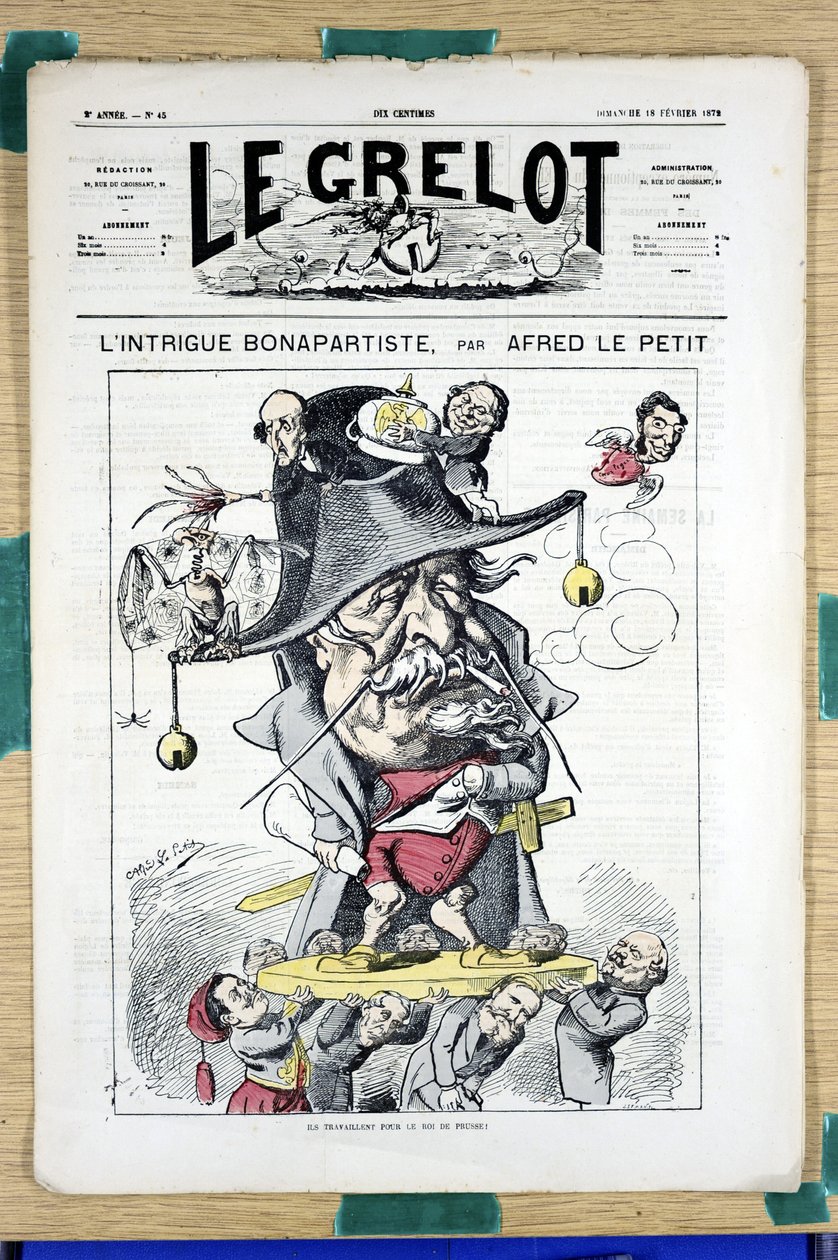 Omslag til "" Le Grelot"", nummer 45, Satirical in Colors av Alfred Le Petit
