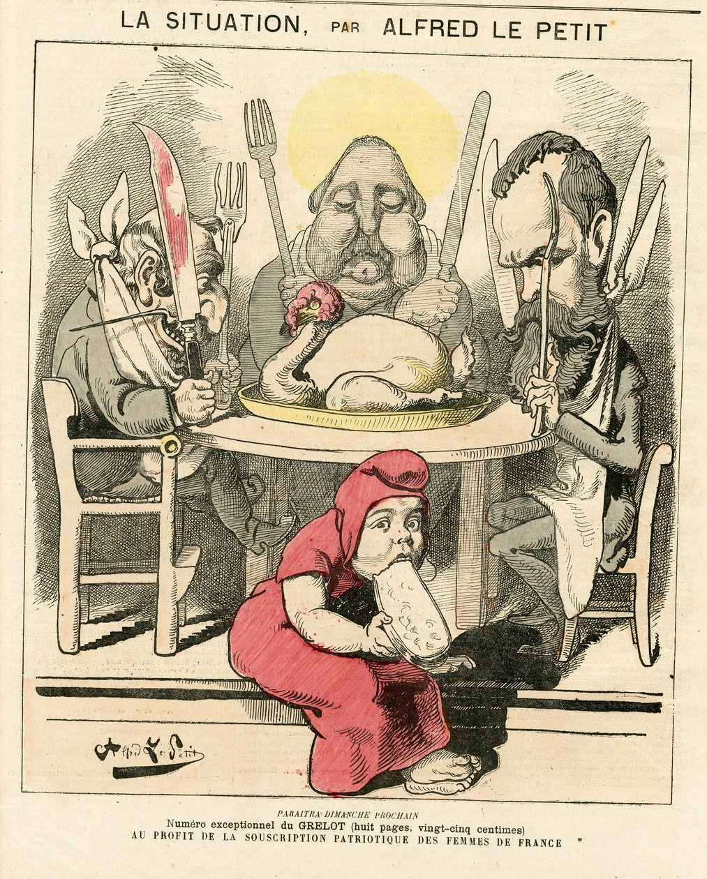 Omslag av "" Le Grelot "", nummer 47, Satirique en Couleurs av Alfred Le Petit