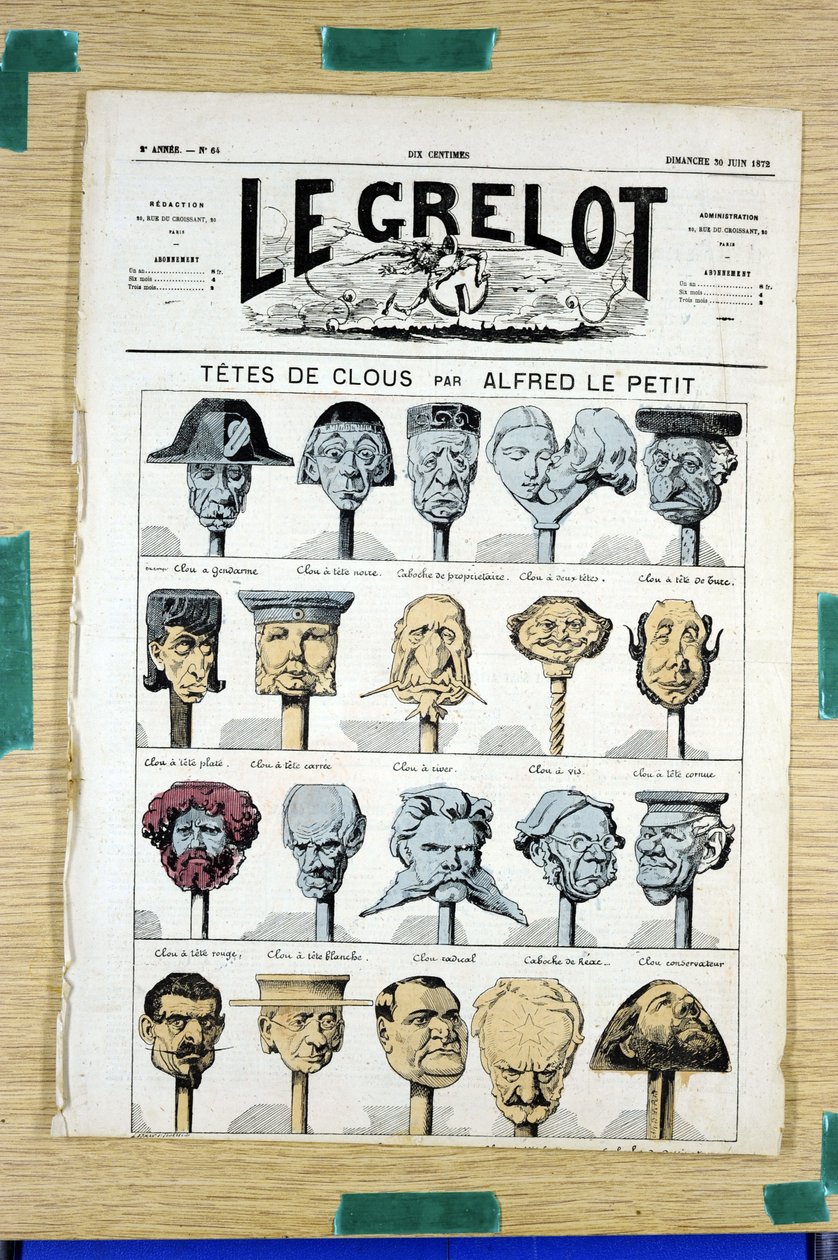Omslag til «Le Grelot», nummer 64, Satirical in Colors av Alfred Le Petit