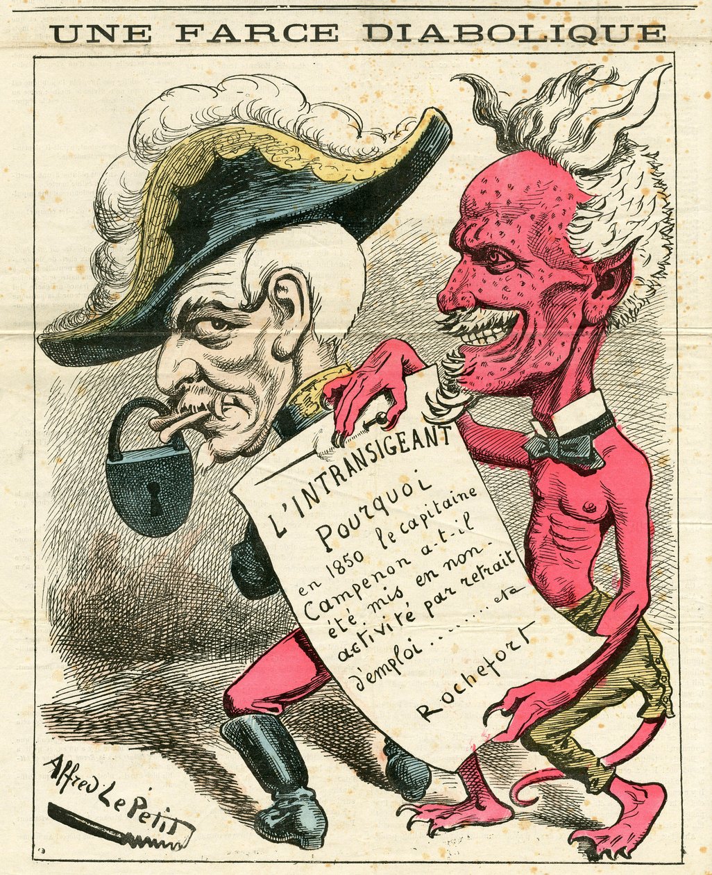 Omslag til “”Le Grelot””, nummer 655, Satirical in Colors av Alfred Le Petit