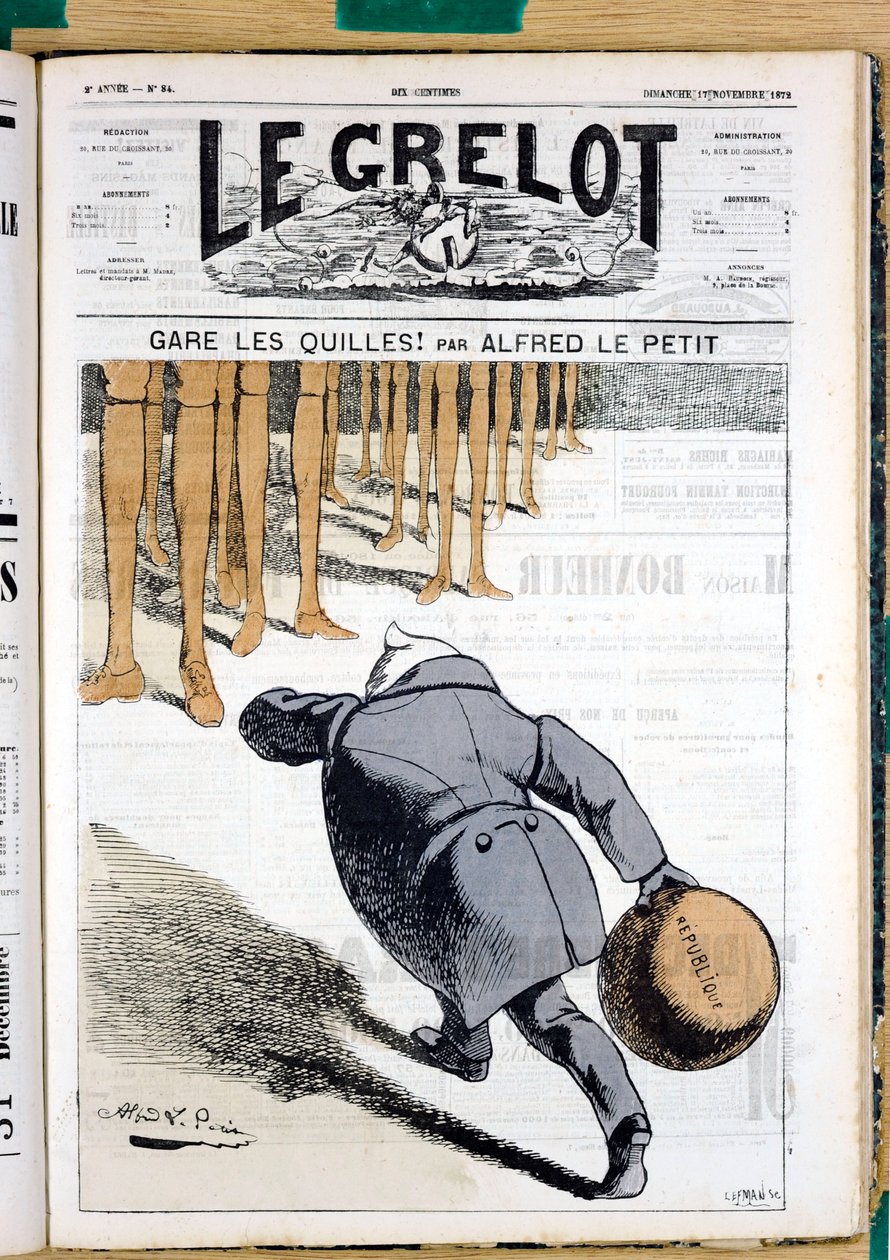Omslag til “”Le Grelot””, nummer 84, Satirical in Colors av Alfred Le Petit