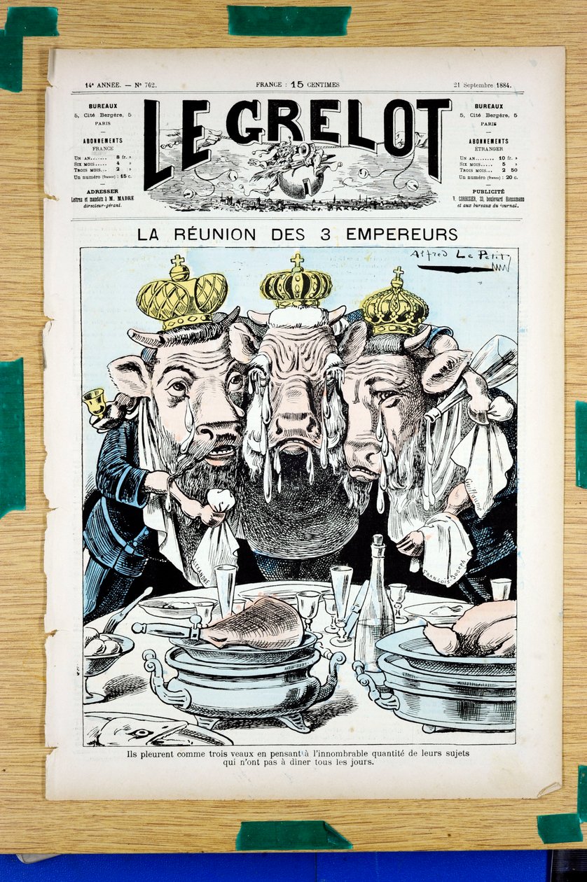 Cover av "" The Grelot"", Satirical in Colors av Alfred Le Petit