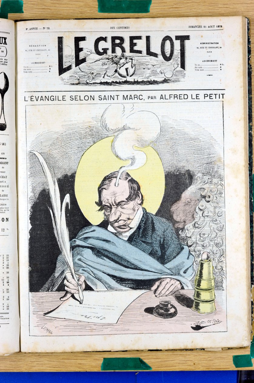Omslag til "" The Grelot"", nummer 72, Satirical in Colors av Alfred Le Petit