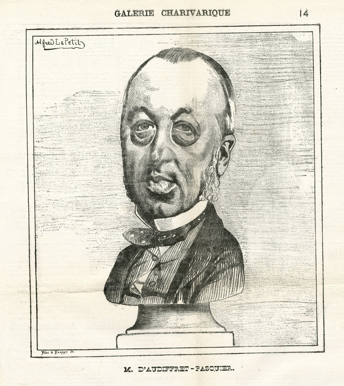 Illustrasjon av Alfred Le Pete (1841-1909) i Le Charivari av Alfred Le Petit