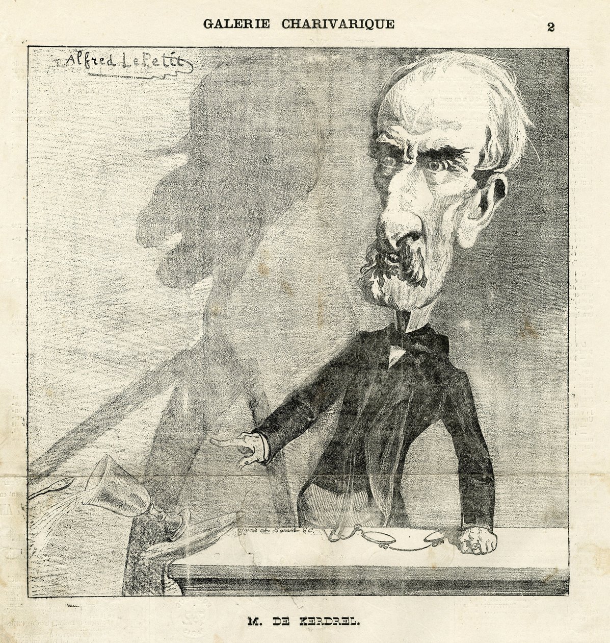 Illustrasjon av Alfred Le Pete (1841-1909) i Le Charivari av Alfred Le Petit