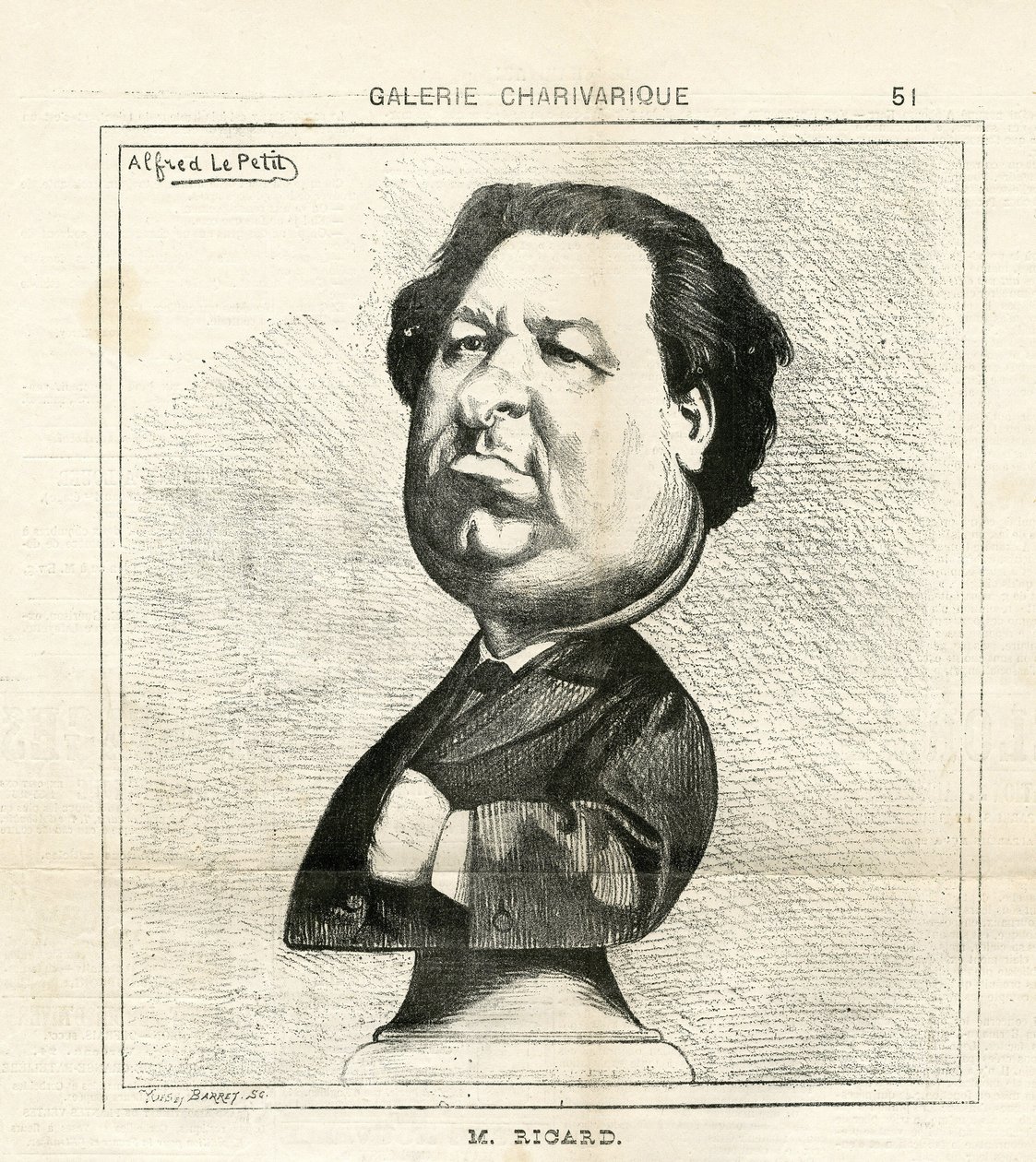 Illustrasjon av Alfred Le Pete (1841-1909) i Le Charivari av Alfred Le Petit