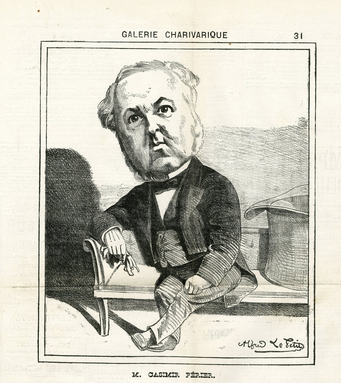 Illustrasjon i Le Charivari av Alfred Le Petit