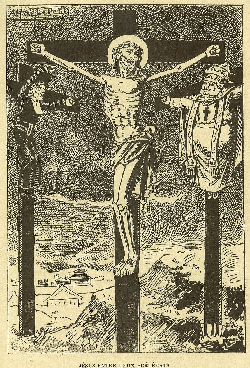 Illustrasjon av Alfred Le Pete (1841-1909) i Gros-Jean og hans kur av Alfred Le Petit
