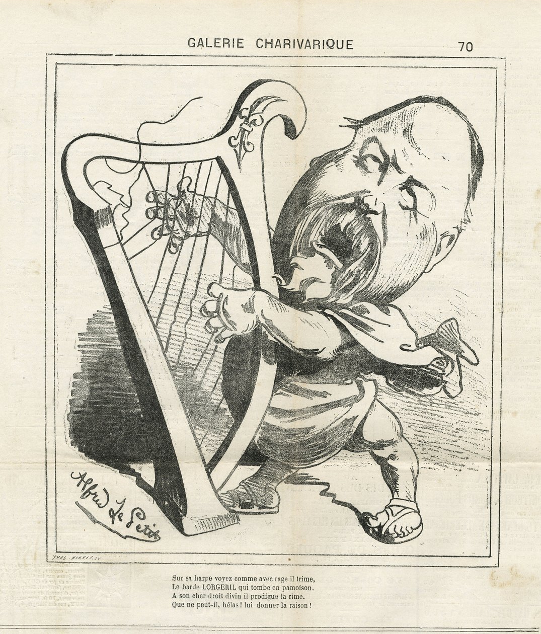 Illustrasjon av Alfred Le Pete (1841-1909) i Le Charivari av Alfred Le Petit