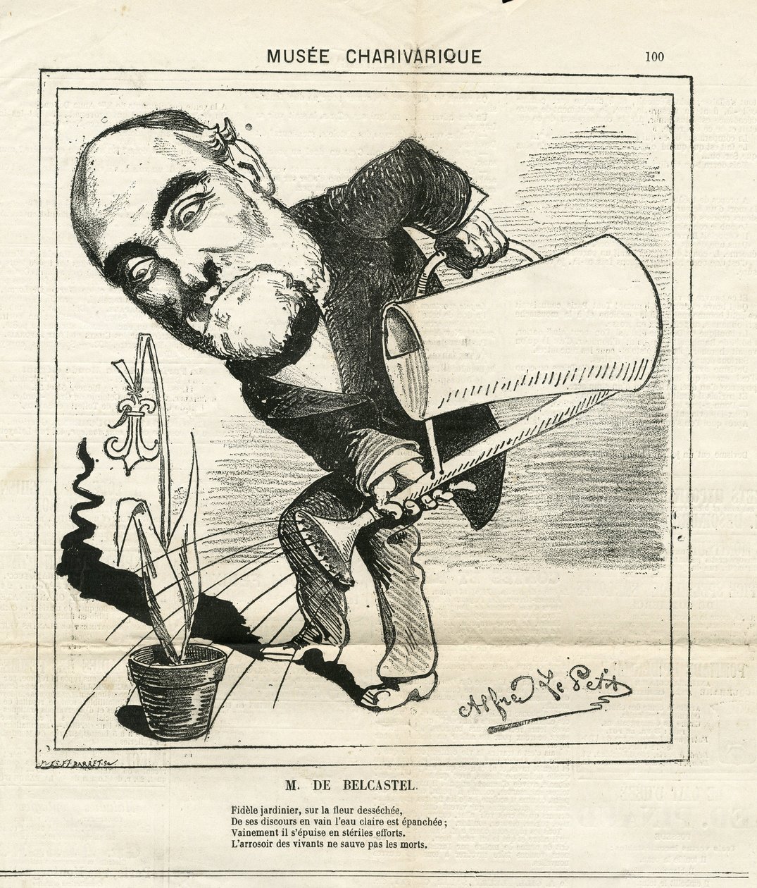Illustrasjon av Alfred Le Pete (1841-1909) i Le Charivari av Alfred Le Petit