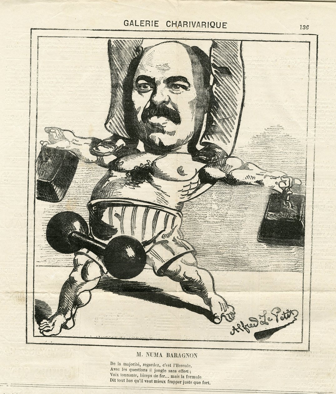 Illustrasjon av Alfred Le Pete (1841-1909) i Le Charivari av Alfred Le Petit