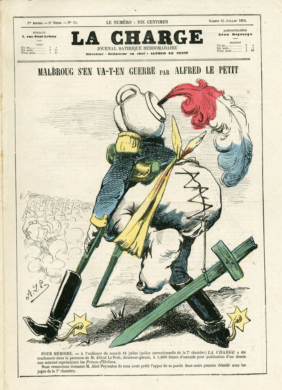 The Charge (1870), nummer 15, satirisk i farger av Alfred Le Petit
