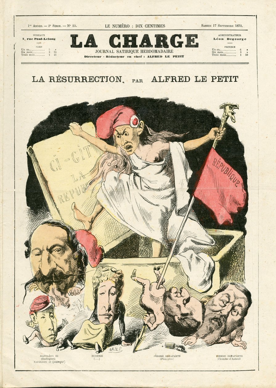 The Charge (1870), nummer 23, satirisk i farger av Alfred Le Petit