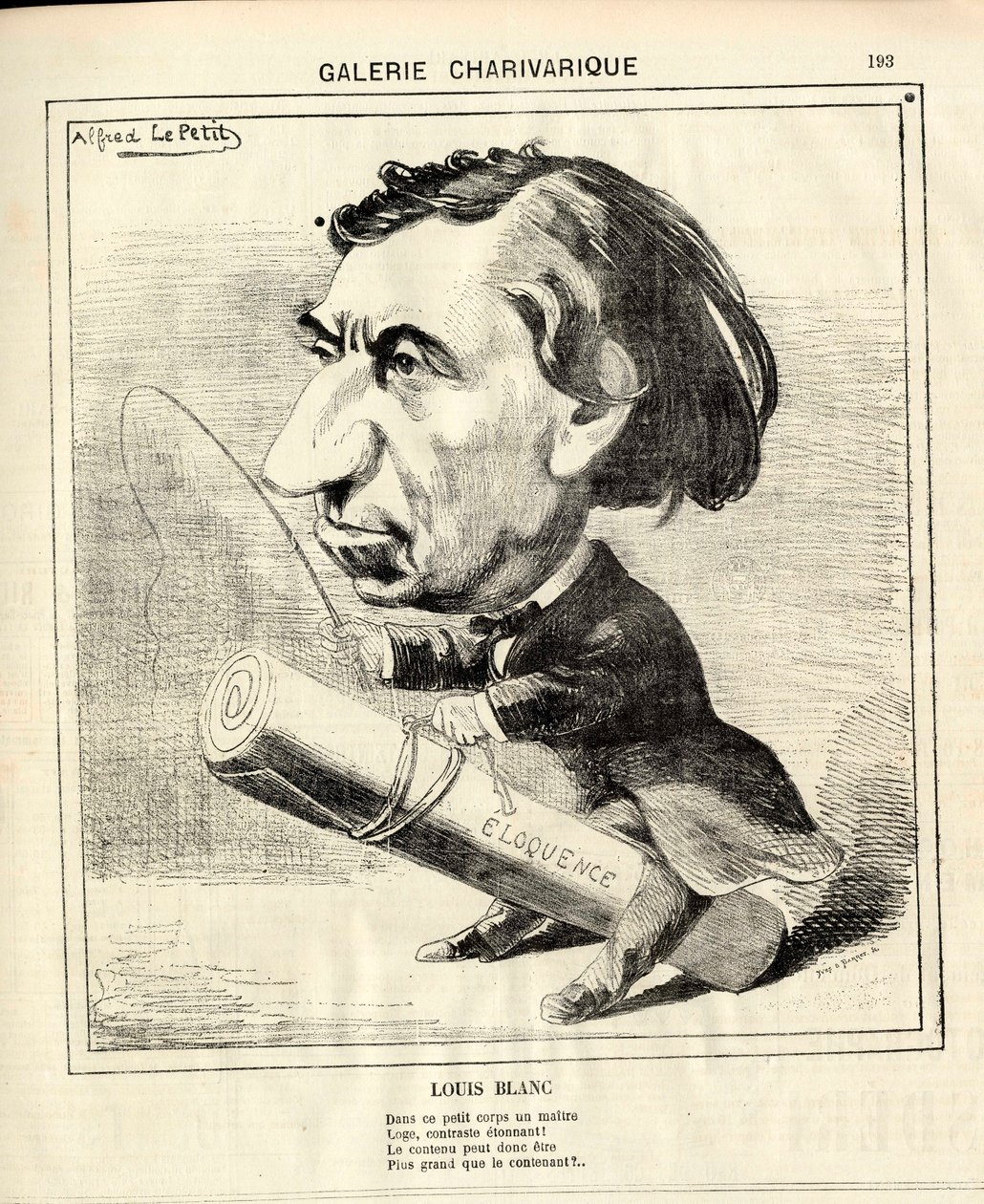 Le Charivari, satirisk i svart-hvitt av Alfred Le Petit