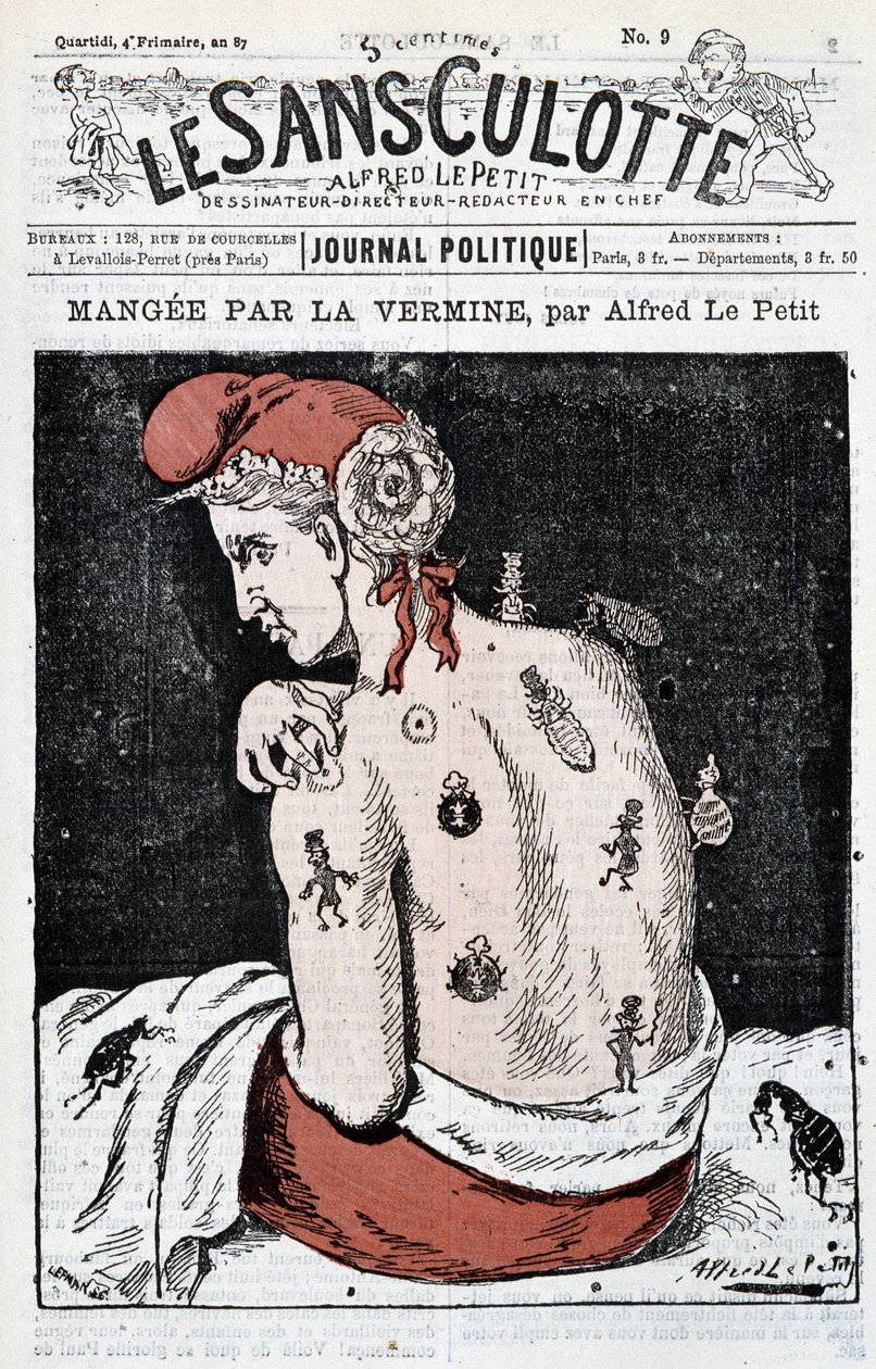 Marianne spist av skadedyr - av Alfred Le Petitty, i "" Le Sans-Panlotte"" av Alfred Le Petit