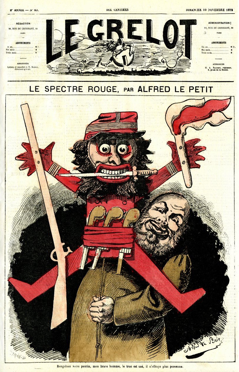 en katolsk prest vinket med en liten skikkelse av Alfred Le Petit