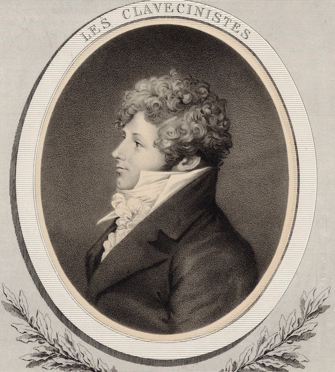 Portrett av pianist og komponist Daniel Steibelt 1765-1823. av Alfred Lemoine