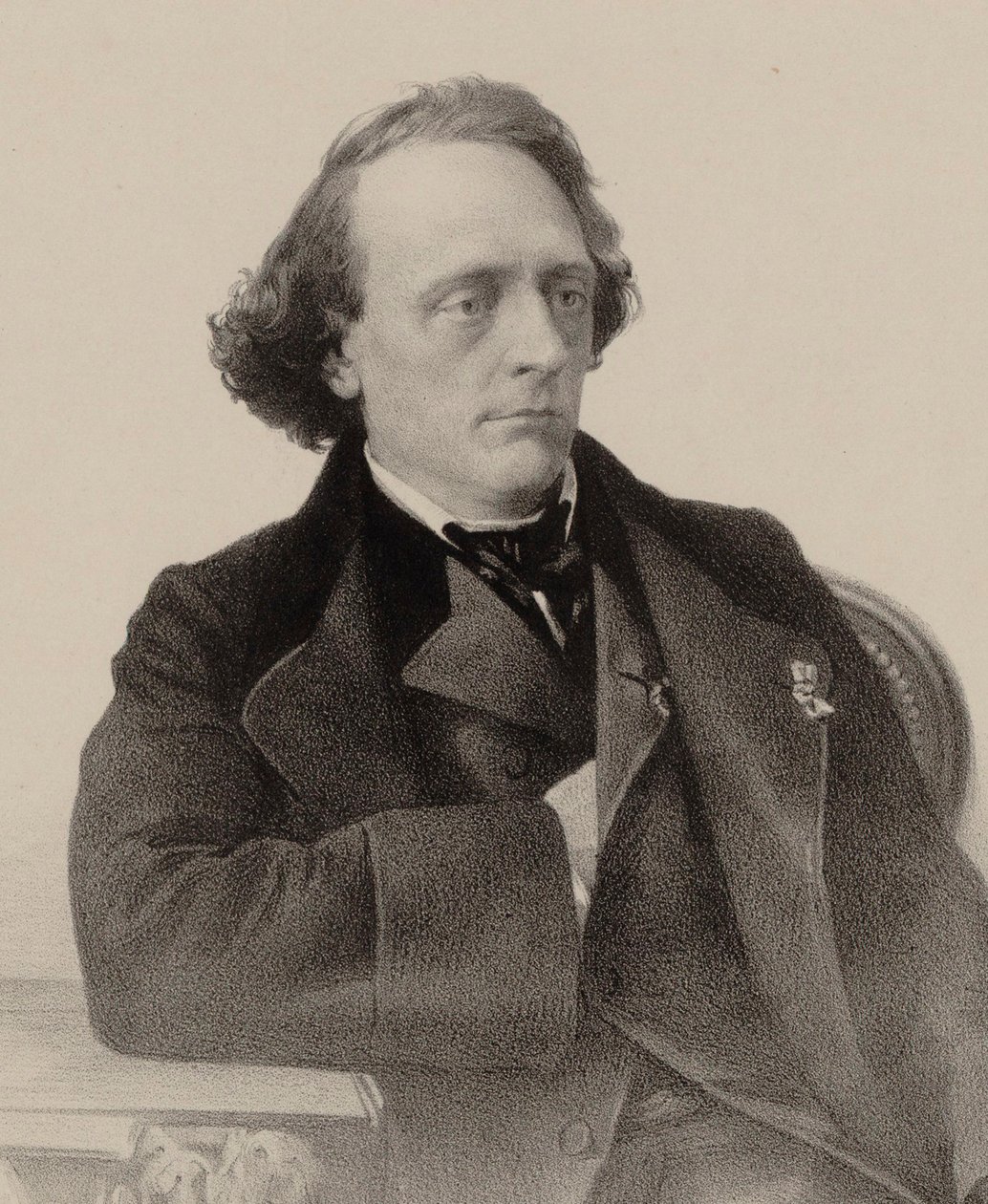 Portrett av pianisten og komponisten Henry Litolff 1818-1891, 1858. av Alfred Lemoine