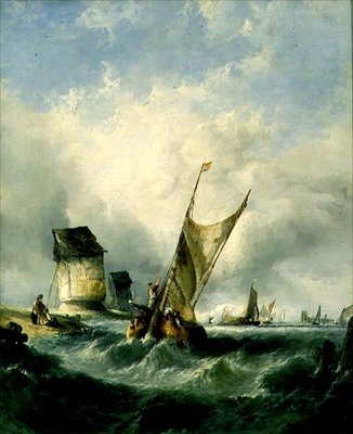 En luftig dag på Maas av Alfred Montague