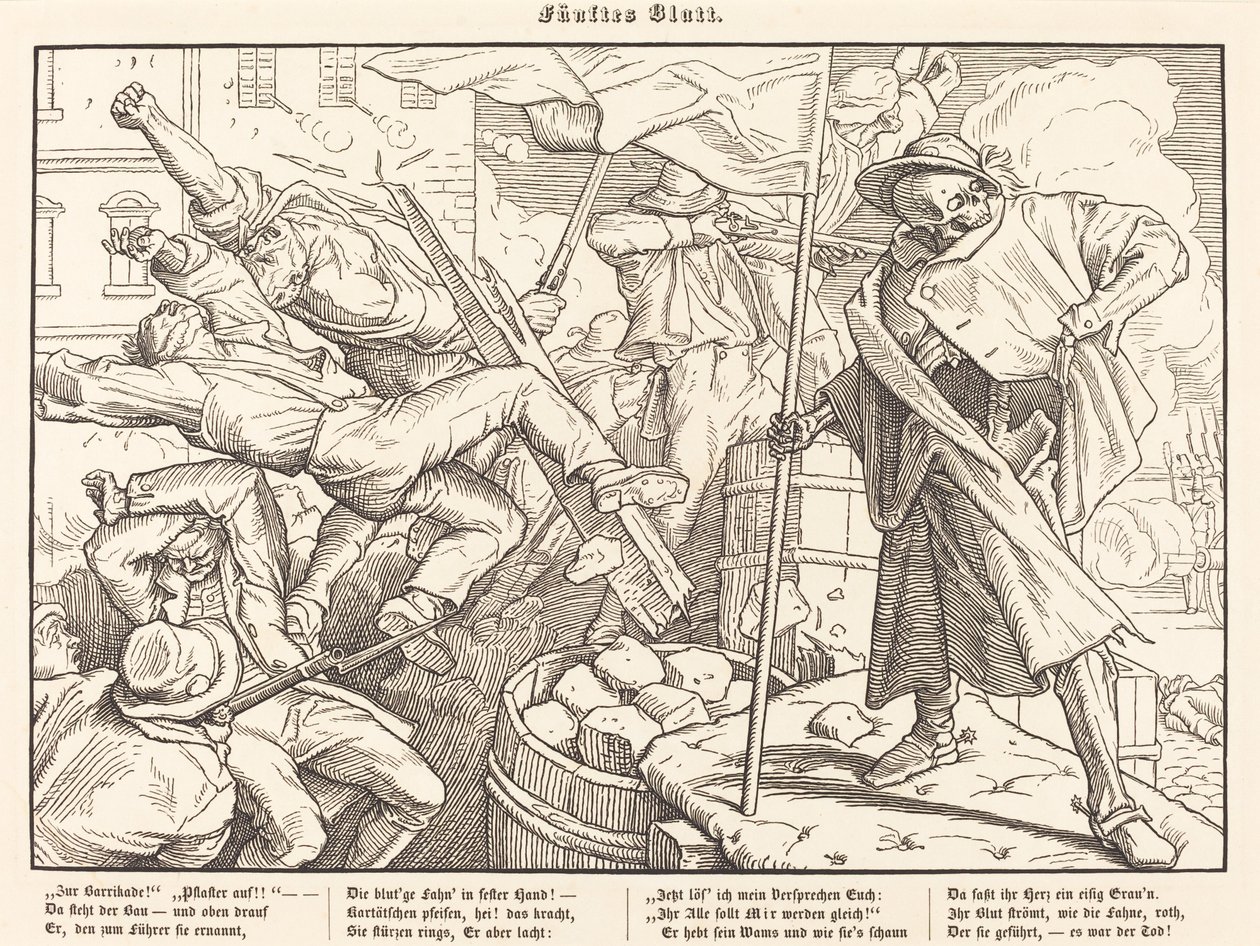 Også en dødsdans V av Alfred Rethel
