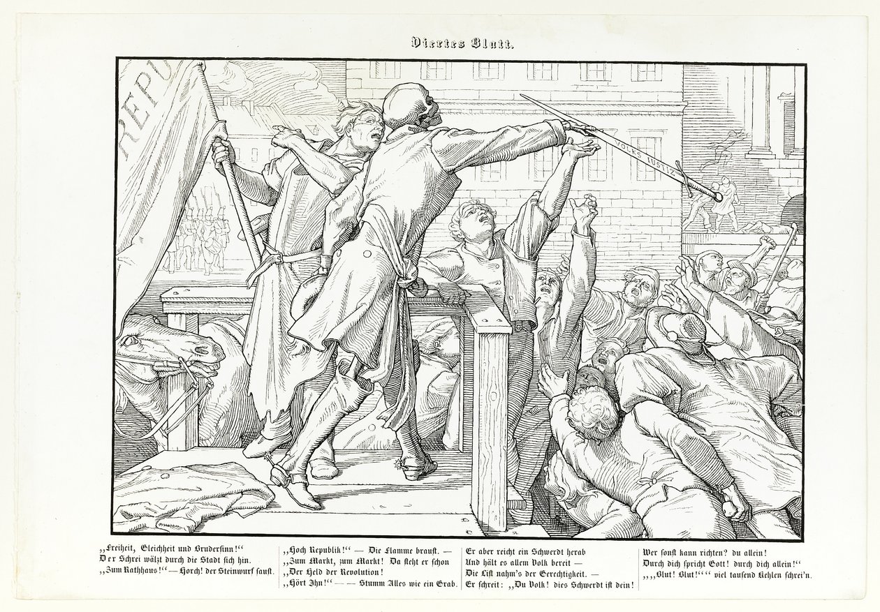 Også en dødsdans, plate IV av Alfred Rethel