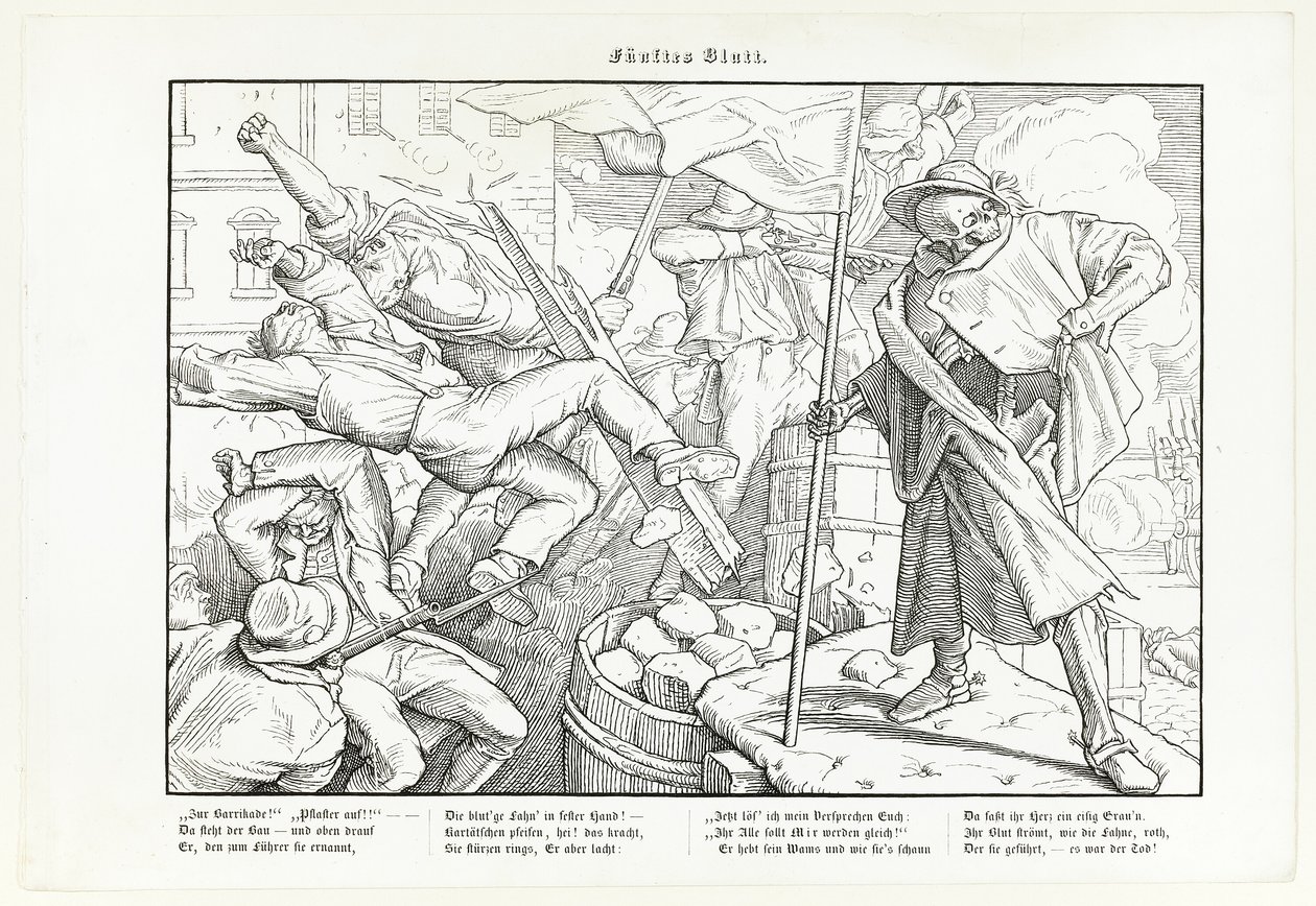 Også en dødedans, plate V av Alfred Rethel