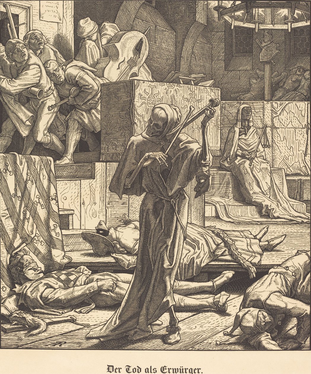 Døden som Strangler av Alfred Rethel