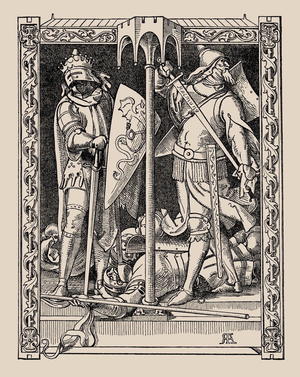 Nibelungen. Hvordan Sir Dietrichs menn ble drept, 1840-1841. av Alfred Rethel