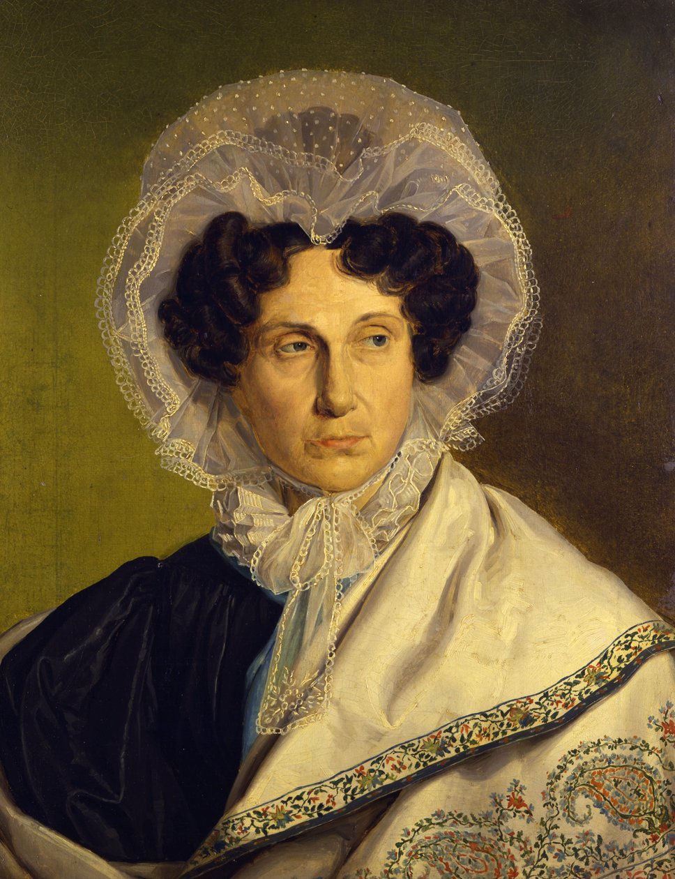 Portrett av kunstnerens mor, ca. 1833 av Alfred Rethel