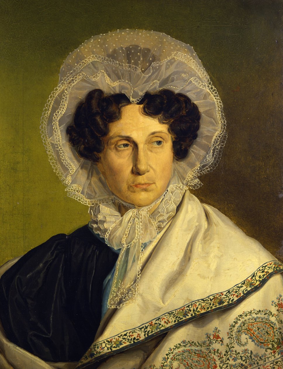 Portrett av kunstnerens mor av Alfred Rethel