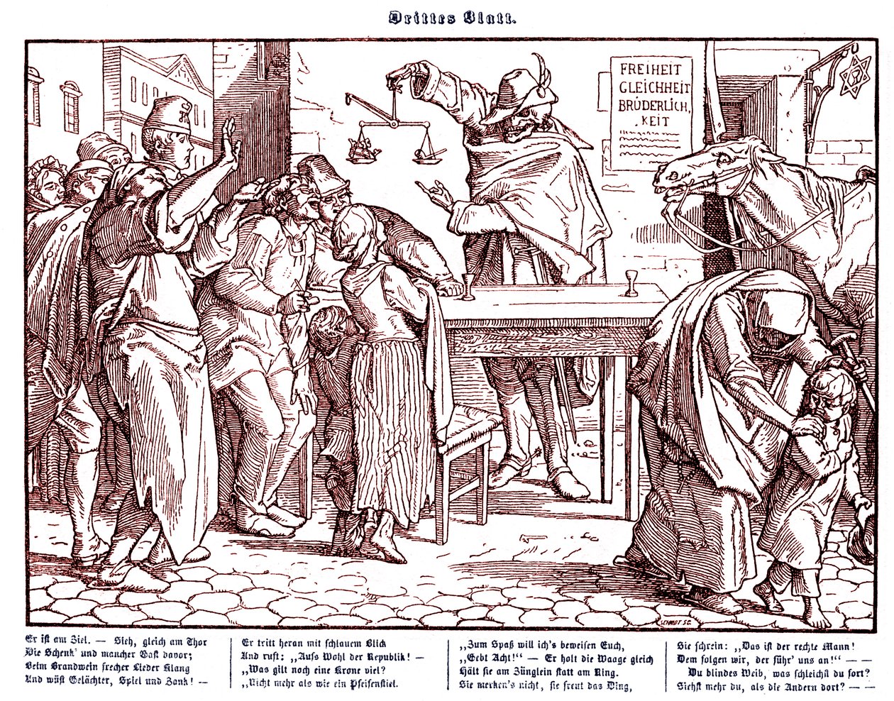 Totentanz 1848: Death proves that all men are equal av Alfred Rethel