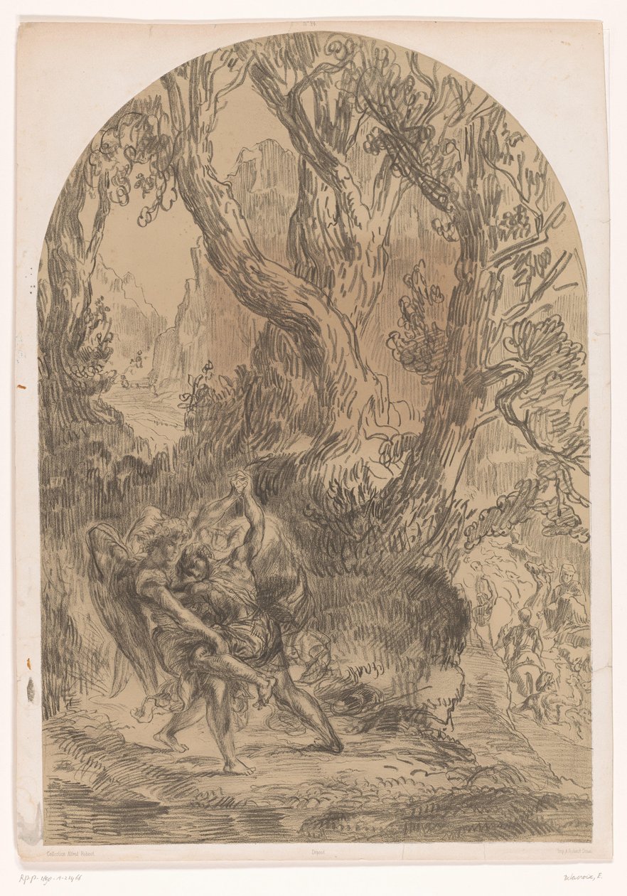 Jacob worstelt met de engel   1373727   no       norwegian Successfully Translated  Original: The Actor 2nd Nakamura Sukegoro as a Man Bearing a Black Lacquer Letter Box, ca. 1774. Translat: The Actor 2nd Nakamura Sukegoro as a Man Bearing a Black Lacquer  av Alfred Robaut