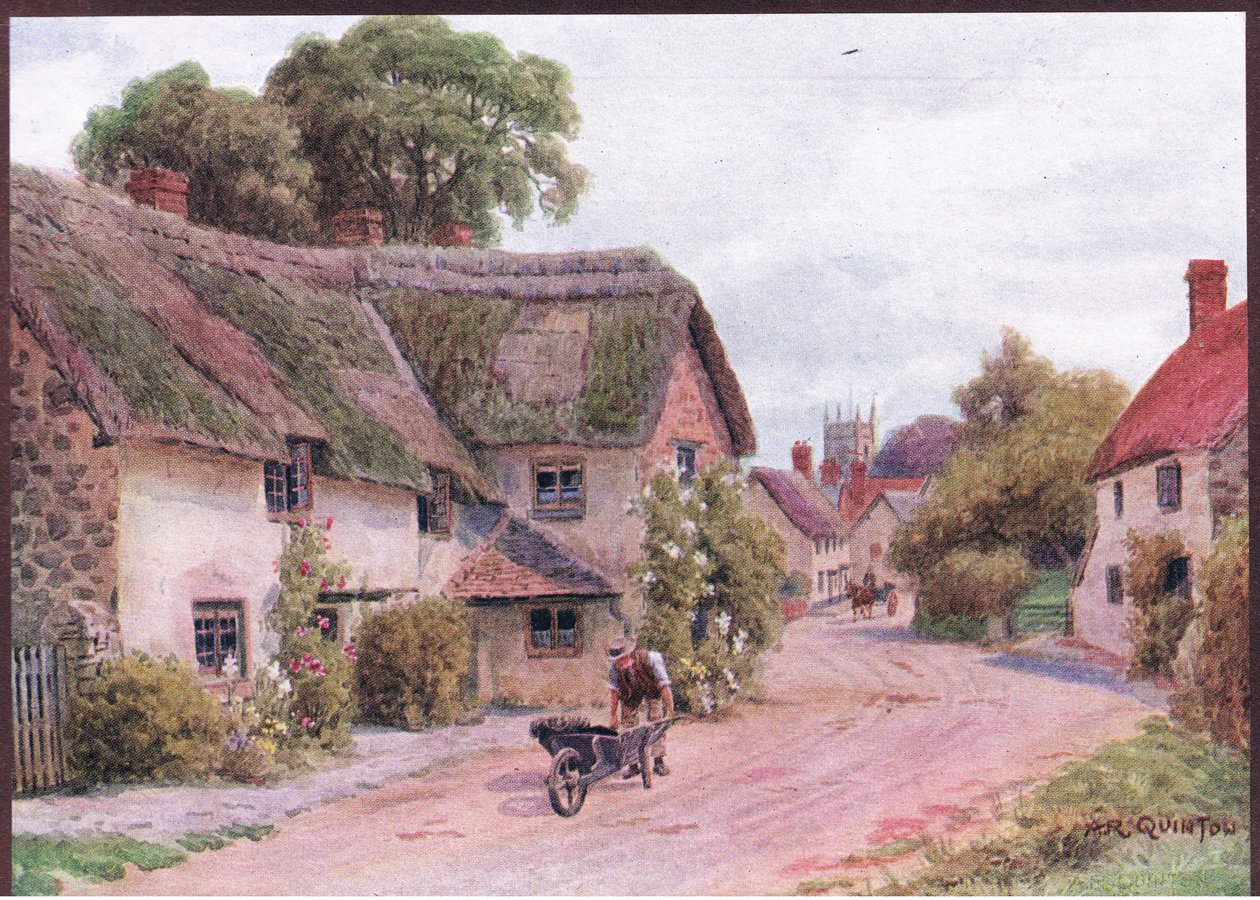 Carhampton, Somerset, fra The Cottages and the Village Life of Rural England utgitt av Dent & Sons Limited av Alfred Robert Quinton