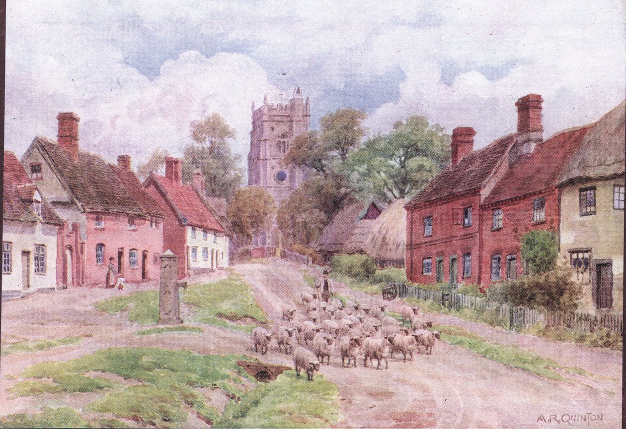 Monks Eleigh, Suffolk, fra The Cottages and the Village Life of Rural England utgitt av Dent & Sons Limited av Alfred Robert Quinton