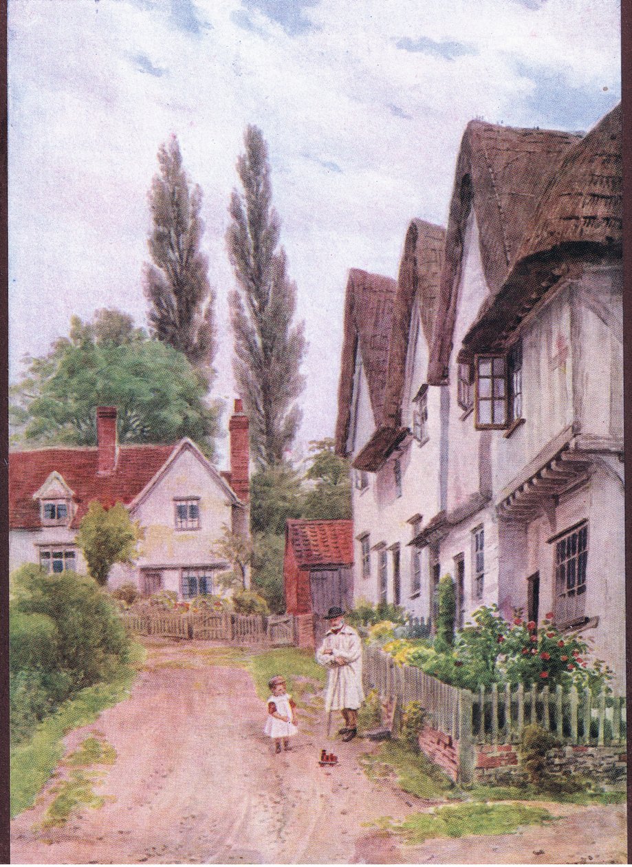 The Three Gables, Kersey, Suffolk, fra The Cottages and the Village Life of Rural England utgitt av Dent & Sons Limited av Alfred Robert Quinton